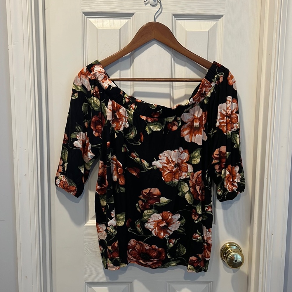 Loveappella Castania off the Shoulder Knit Top